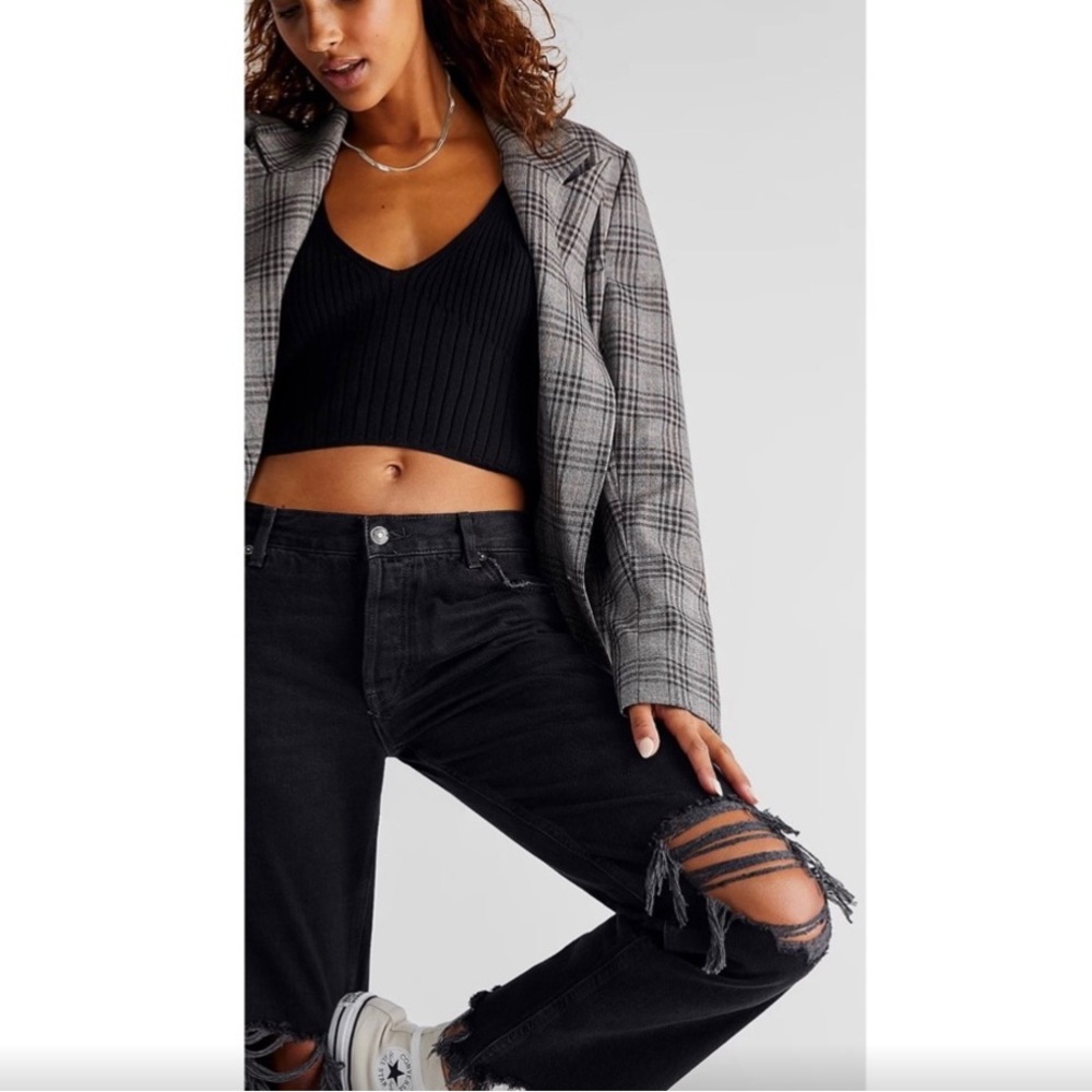 NWT Free People Maggie Mid Rise Straight Leg Jeans